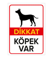 MIGNATIS - Dikkat Köpek Var Levhasi - Sac Malzeme 35x50cm