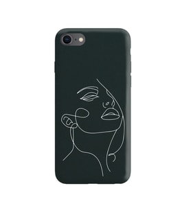Iphone 8 Çizgi Tasarımlı Siyah Lansman Telefon Kılıfı