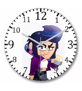 Brawl  Stars Bibi And Bull Duvar Saati Bombeli Gercek Cam