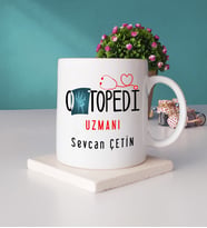 Ortapedi Uzmanı Kupa Bardak ve Taş Bardak Altlığı Seti