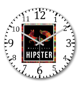 Hipster Duvar Saati Bombeli Gercek Cam