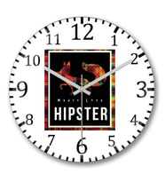 Hipster Duvar Saati Bombeli Gercek Cam