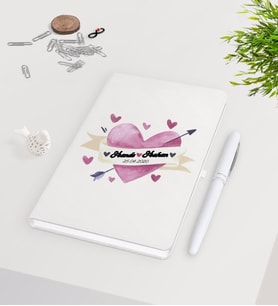 BK Gift Kişiye Özel Sevgililer Günü Beyaz Defter Kalem Seti-21