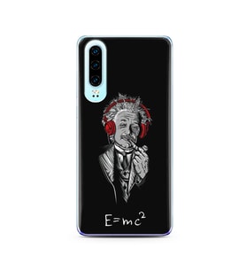 Einstein Tasarım Süper Şeffaf Silikon Telefon Kılıfı Huawei P30 