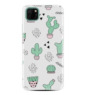 Kılıfland Huawei Y5P Kılıf Silikon Resimli Kapak Cactus Pattern Stok 901