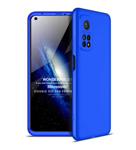 Microsonic Xiaomi Mi 10T Pro Kılıf Double Dip 360 Protective Mavi