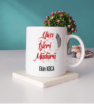Yazı İşleri Müdürü Kupa Bardak ve Taş Bardak Altlığı Seti