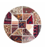 Kırkyama El Dokuma Halı 100cm XHE0047 (Çok Renkli)