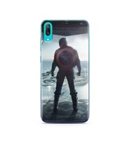Kaptan Amerika Tasarım Süper Şeffaf Silikon Telefon Kılıfı Huawei Y7 Pro 2019