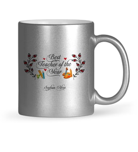 BK Gift Kişiye Özel Yılın En İyi Öğretmeni Gümüş Yaldızlı Kupa Bardak  1