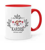 BK Gift Kişiye Özel Yılın En İyi Kardeşi Kırmızı Kupa Bardak  1