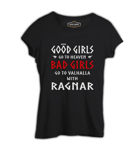 Vikings - Valhalla Siyah Kadın Tshirt