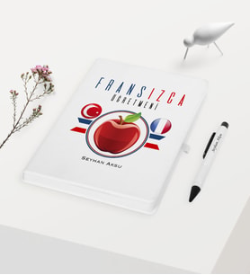 BK Gift Kişiye Özel Fransızca Öğretmeni Temalı Beyaz Defter Kalem Hediye Seti - 3