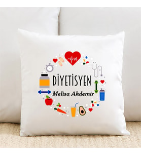 Diyetisyenlere Özel İsimli Yastık