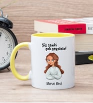 Siz Sanki Çok Şeysiniz Sarı Kupa Bardak