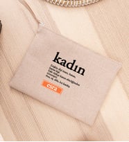 Kadın Kelime Anlamı Keten Bez El Çantası
