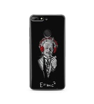 Einstein Tasarım Süper Şeffaf Silikon Telefon Kılıfı Huawei Y7 2018