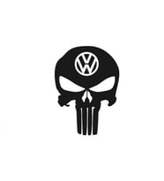 Volkwagen Kuru Kafa Punisher Araba Sticker Yapıştırma