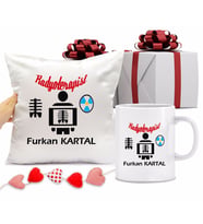 Radyoterapist Kupa Bardağı ve Yastığı Hediye Seti (Model 1)