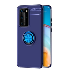 Microsonic Huawei P40 Pro Kılıf Kickstand Ring Holder Lacivert