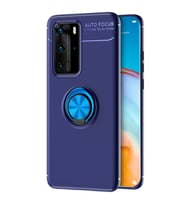Microsonic Huawei P40 Pro Kılıf Kickstand Ring Holder Lacivert
