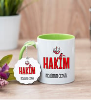 Hakim Yeşil Kupa Bardak Ve Anahtarlık Set