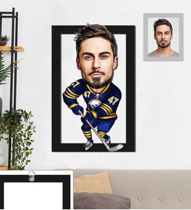 Kişiye Özel Sporcu Karikatürlü 3D Ahşap Tablo 30x47 Bay-6