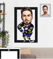 Kişiye Özel Sporcu Karikatürlü 3D Ahşap Tablo 30x47 Bay-6
