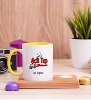 Acil Tıp Teknisyeni Ahşap Altlıklı Mumlu Sarı Kupa Bardak