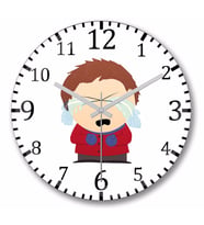 South Park Eric Cartman  Duvar Saati Bombeli Gercek Cam
