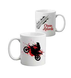 En İyi Motorcu Hediyesi İsimli Enduro / Motocross Kupa Bardak