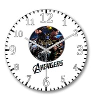 Avengers Duvar Saati Bombeli Gercek Cam