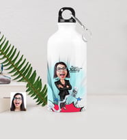 BK Gift Kişiye Özel Bayan Muhasebeci Karikatürlü Metal Suluk 500 Ml 2