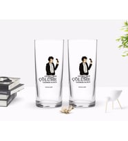 BK Gift Kişiye Özel Renkli Baskılı Çünkü Sen Çölüme Yağmur Oldun Tasarımlı İkili Rakı Bardağı Seti-2 (Beyaz)