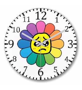 Bts Jhope Takashi Murakami Duvar Saati Bombeli Gercek Cam
