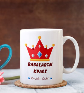 BK Gift Kişiye Özel Babalar Günü Temalı Beyaz Kupa Bardak 19243 B