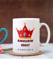 BK Gift Kişiye Özel Babalar Günü Temalı Beyaz Kupa Bardak 19243 B