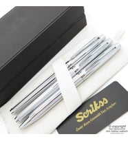 Scrikss 722W Krom Dolma Kalem + Roller Kalem + Tükenmez Kalem Seti  Scrikss Venüs  İsme Özel Kalem  Hediyelik Kalem