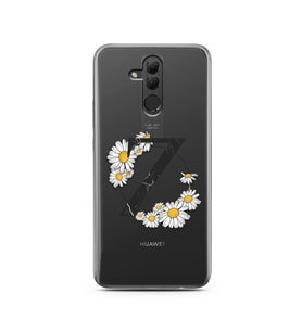 Papatya Harf Tasarım Süper Şeffaf Silikon Telefon Kılıfı Huawei Mate 20 Lite Z-H