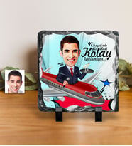 BK Gift Kişiye Özel Host Karikatürlü Dekoratif Doğal Taş  1