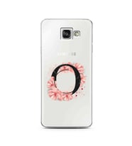 Pembe Çiçekli Harf Tasarım Süper Şeffaf Silikon Telefon Kılıfı Samsung A3 (2016)