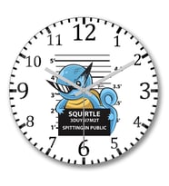 Squirtle Bad Boy Pokemon Duvar Saati Bombeli Gercek Cam