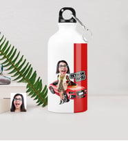 BK Gift Kişiye Özel Bayan Patron Karikatürlü Metal Suluk 500 Ml 1