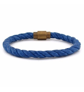 MAVİ HALAT BRONZ METAL MANYETİK KLİPSLİ ERKEK BİLEKLİK BT392