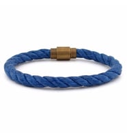 MAVİ HALAT BRONZ METAL MANYETİK KLİPSLİ ERKEK BİLEKLİK BT392