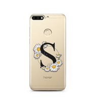 Papatya Harf Tasarım Süper Şeffaf Silikon Telefon Kılıfı Huawei Honor 7c-Y7 (201