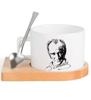 Atatürk  FİNCAN Seti (Beyaz)