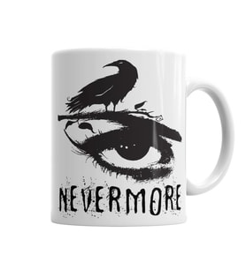 Nevermore  Edgar Allan Poe  Kupa Bardak Porselen