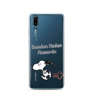 Snoopy Tasarımlı Süper Şeffaf Silikon Telefon Kılıfı Huawei P20 