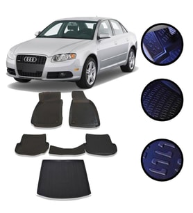 Audi A4 2007-2014 Arası 4D Havuzlu Oto Paspas Ve Bagaj Set